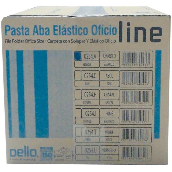 Imagem de Pasta ABA Elastica Plastica Oficio Amarela Delloline