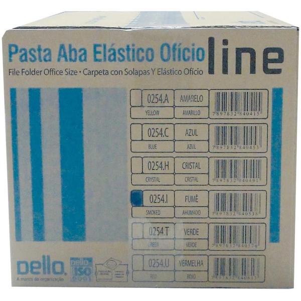 Imagem de Pasta ABA Elástica Plástica Ofício Fume Delloline Pacote com 10