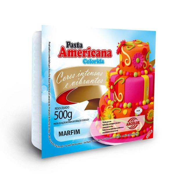 Pasta Americana Pronta Marfim 500g - Arcolor Imagem de Pasta Americana Pronta Marfim 500g - Arcolor