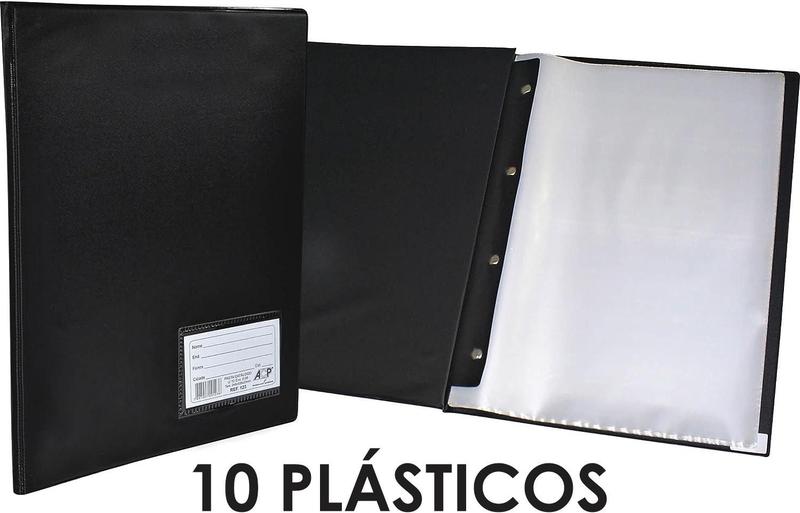 Imagem de Pasta Catalogo com 100, 50 e 10 Envelopes Finos A4 Preta  ACP