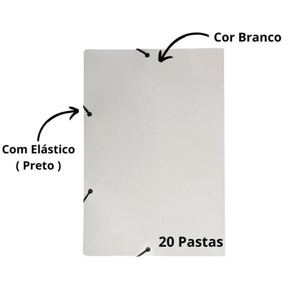 Imagem de Pasta com elastico duplex branca c/20un - frama