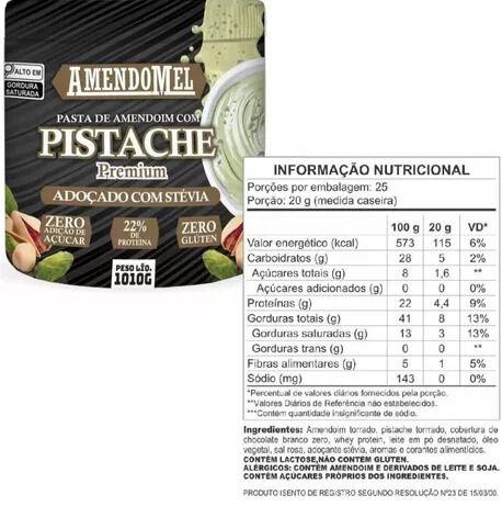 Imagem de Pasta De Amendoim 500g Sabor Pistache Premium - Amendomel