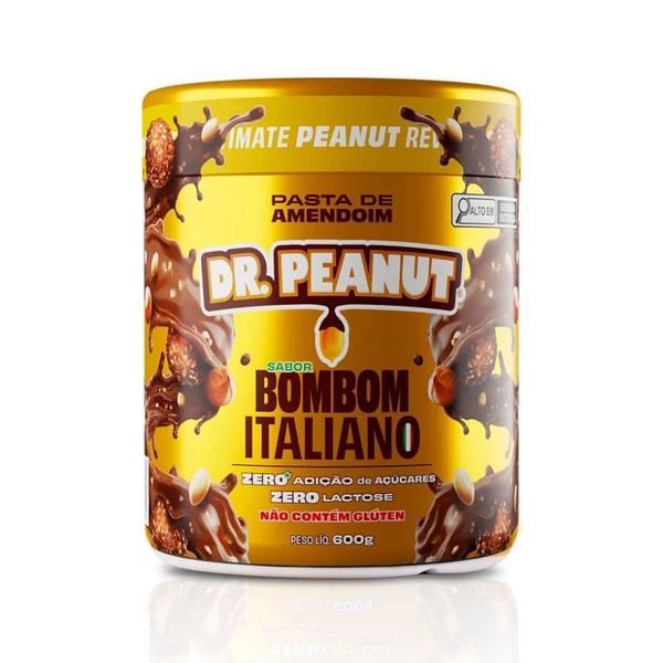 Pasta de Amendoim (600g) - Sabor: Bombom Italiano - Dr Peanut Imagem de Pasta de Amendoim (600g) - Sabor: Bombom Italiano