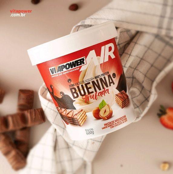 Imagem de Pasta de Amendoim com Whey Protein Sabor Buenna Trufado de 600g -VitaPower/Vitafor