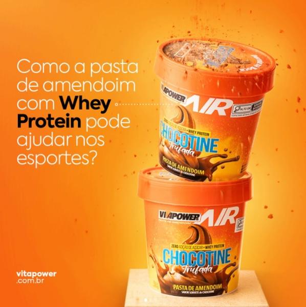 Imagem de Pasta de Amendoim com Whey Protein Sabor Chocotine Trufado 600g-Vitapower 