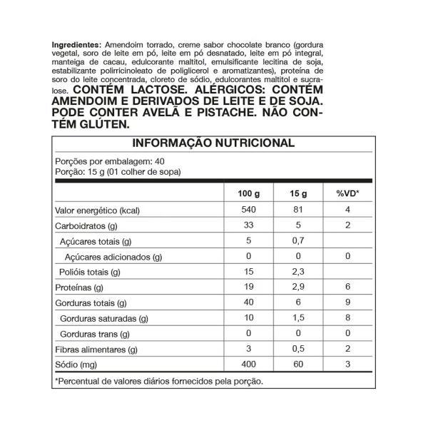 Imagem de Pasta De Amendoim Com Whey Protein Sabor Paçoca Sem Açúcar 600g Nutrata