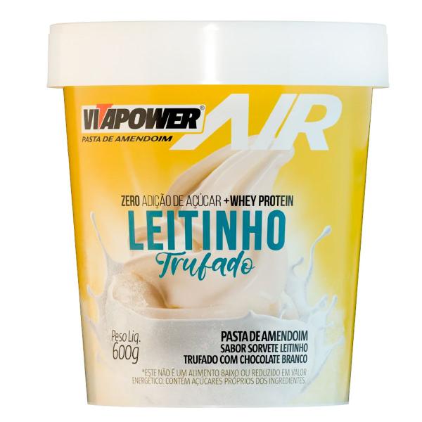 Imagem de Pasta de Amendoim com Whey Protein Vitapower Leitinho Trufado 600g