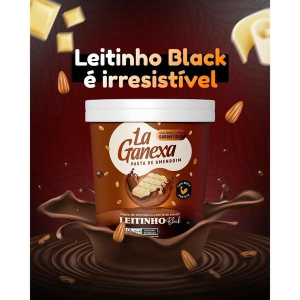 Imagem de Pasta De Amendoim Gourmet La Ganexa 1kg - Leitnho Black