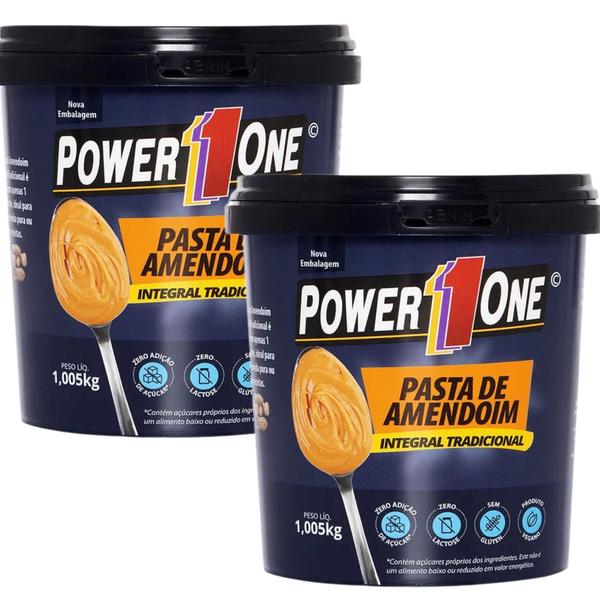 Imagem de PASTA DE AMENDOIM INTEGRAL 2x 1KG - power1one