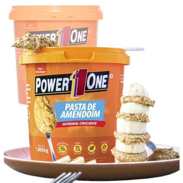 Imagem de PASTA DE AMENDOIM INTEGRAL 2x 1KG - power1one