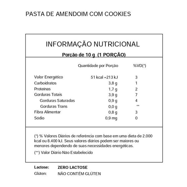 Imagem de Pasta De Amendoim Integral Cookies Cream Sem Gluten 1Kg