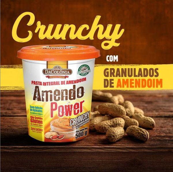 Imagem de Pasta De Amendoim Integral Crunchy Amendo Power Dacolônia 500g - 1 Un