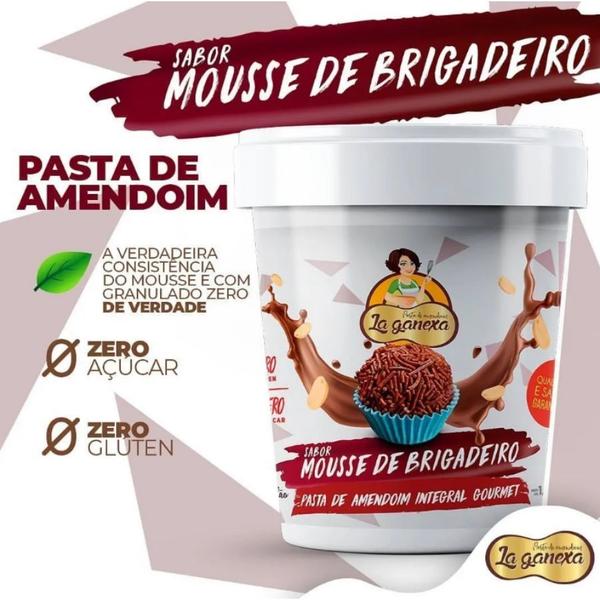 Imagem de Pasta de Amendoim Integral Gourmet 1Kg La Ganexa - Mousse de Brigadeiro