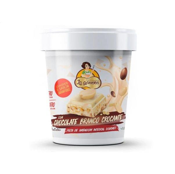 Imagem de Pasta de Amendoim Integral Gourmet (450g) - Chocolate Branco Crocante