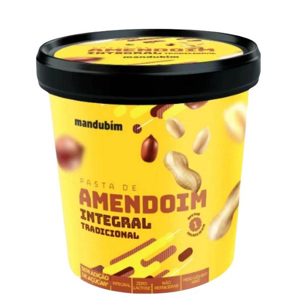 Imagem de Pasta de Amendoim Integral Mandubim 450g