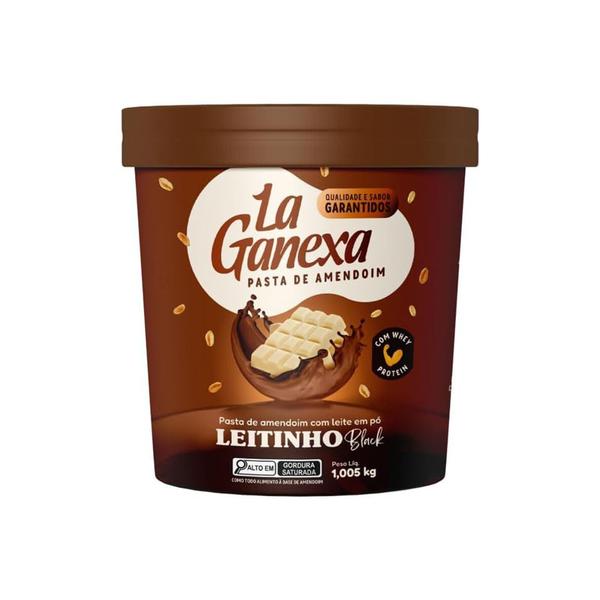 Imagem de Pasta de Amendoim La Ganexa Leitinho Black Com Whey Protein 1kg