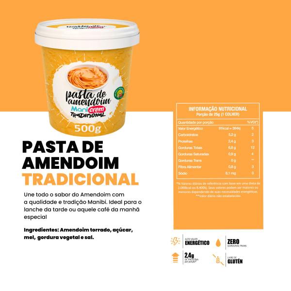 Imagem de Pasta de Amendoim Manicrem Linha Doçura 500g - Escolha o Sabor!