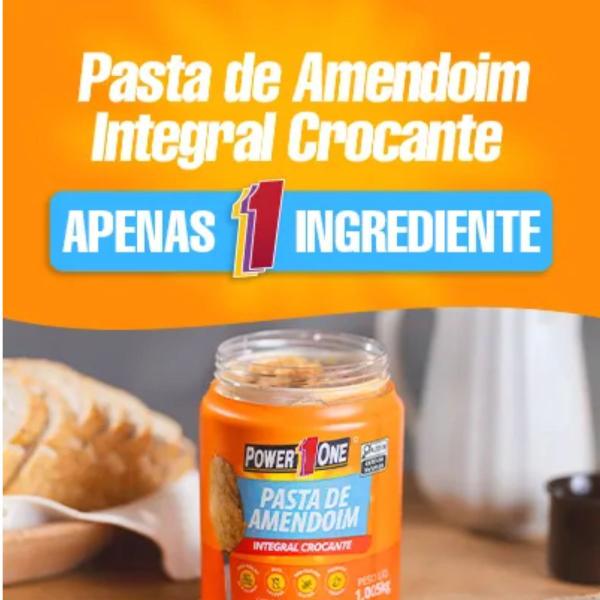 Imagem de Pasta de amendoim Power One 1 kg Integral Natural Zero Lactose