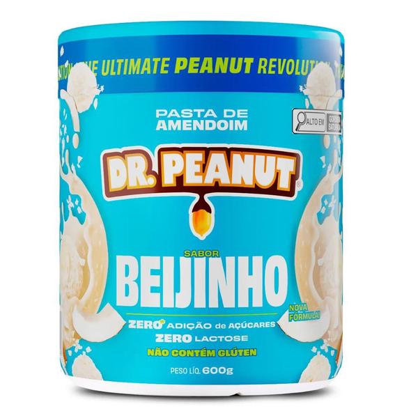 Imagem de Pasta de Amendoim Sabor Beijinho - Com Whey Protein 600g -  Dr Peanut