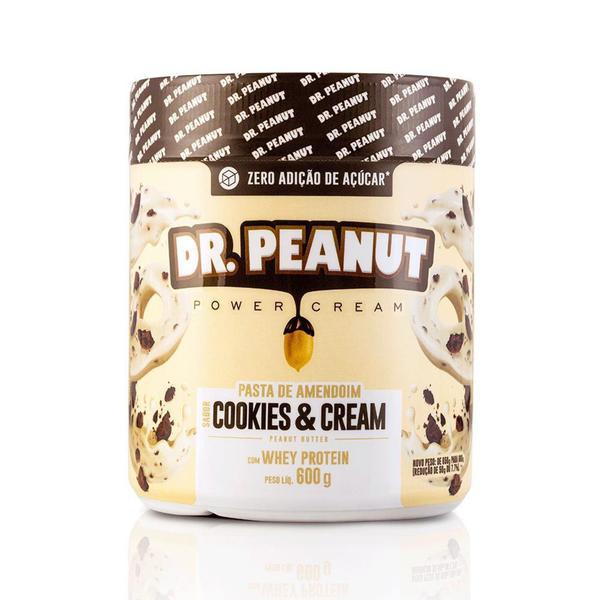 Imagem de Pasta de Amendoim Sabor Cookies & Cream com Whey Protein 600g - Dr. Peanut - Dr Peanut