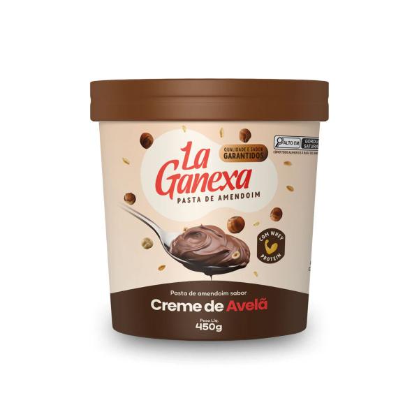 Pasta De Amendoim Sabor Creme De Avelã Com Whey 450g La Ganexa Imagem de Pasta De Amendoim Sabor Creme De Avelã Com Whey 450g La Ganexa