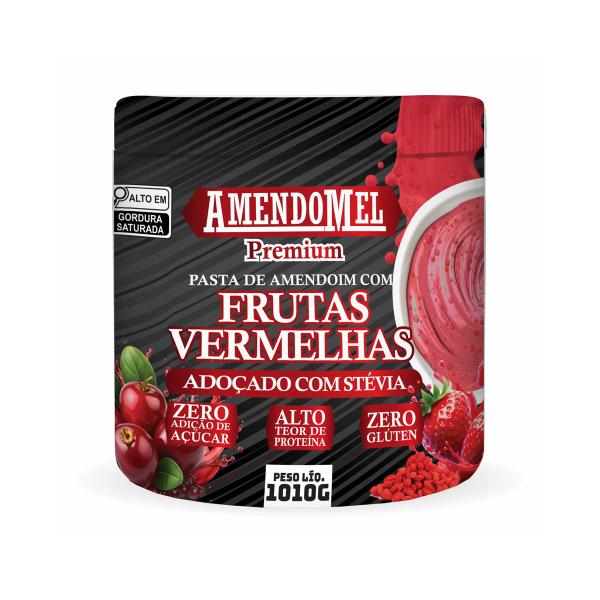 Imagem de Pasta De Amendoim Sabor Frutas Vermelhas 1,010kg Amendomel