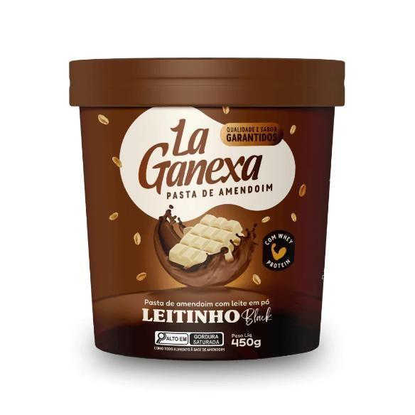 Imagem de Pasta de Amendoim sabor Leitinho Black com Whey Protein 450g - La Ganexa