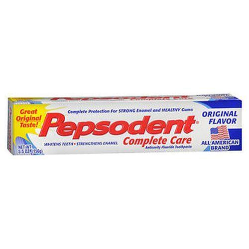 Imagem de Pasta de dente com flúor anticavidade Pepsodent Complete Care sabor original 5,5 onças da Pepsodent (pacote com 6)