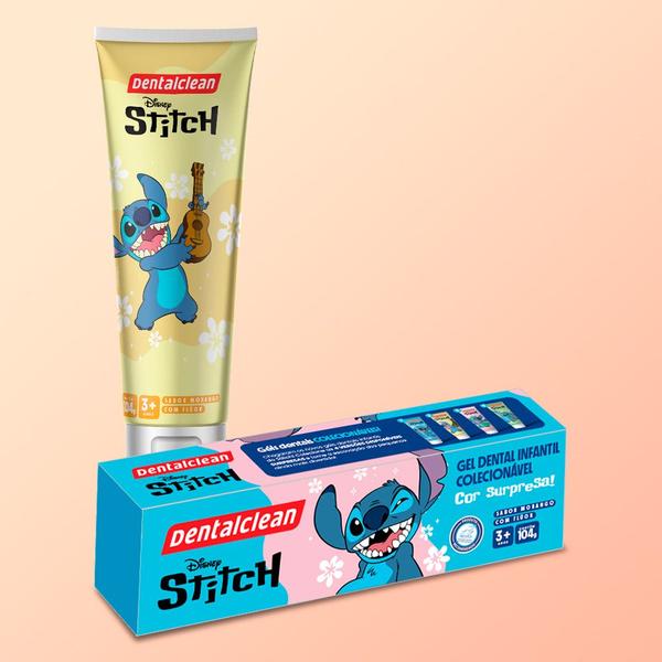 Imagem de Pasta de Dente Gel Dental com Flúor Infantil Stitch Morango 104g Dentalclean