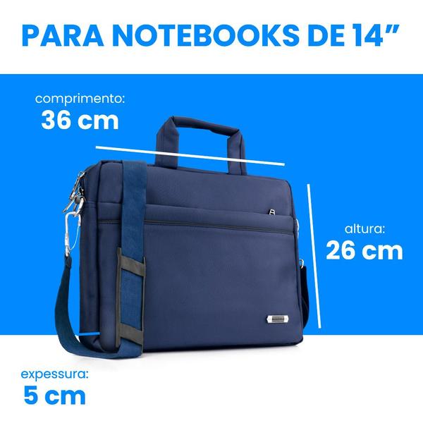 Imagem de Pasta De Notebook 14 Case Capa Maleta Executiva Slim Unissex