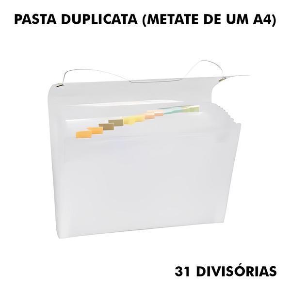 Imagem de Pasta Duplicata Sanfonada 1/2 Ofício C/31 Divisórias