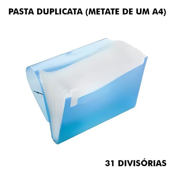 Imagem de Pasta Duplicata Sanfonada 1/2 Ofício C/31 Divisórias