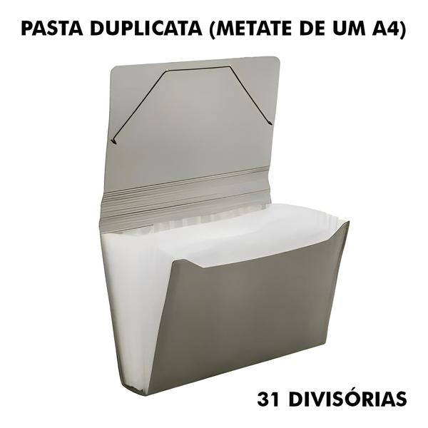 Imagem de Pasta Duplicata Sanfonada 1/2 Ofício C/31 Divisórias