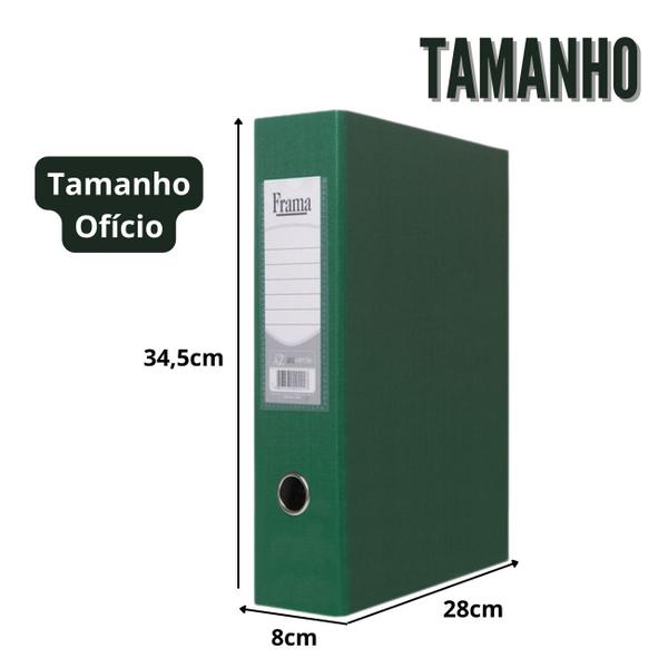 Pasta Fichário AZ Registradora Ofício Largo Verde Kit 4un Ideal para Escritórios Arquivo Organização de Documentos - Frama Imagem de Pasta Fichário AZ Registradora Ofício Largo Verde Kit 4un Ideal para Escritórios Arquivo Organização de Documentos