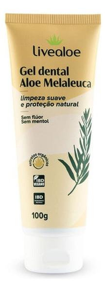 Imagem de Pasta Gel Dental Natural De Aloe Vera E Melaleuca Vegan 100g