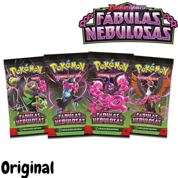 Imagem de Pasta Pokemon Escarlete e Violeta Fábulas Nebulosas com 10 Folhas 9 Bolsos e Blister Triplo Pack TCG