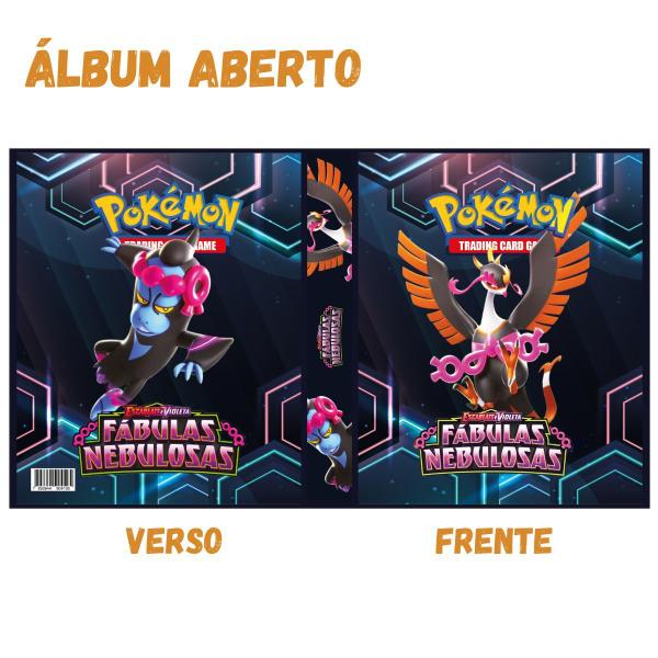 Imagem de Pasta Pokemon Escarlete e Violeta Fábulas Nebulosas com 20 Folhas 9 Bolsos e Blister Triplo Pack TCG