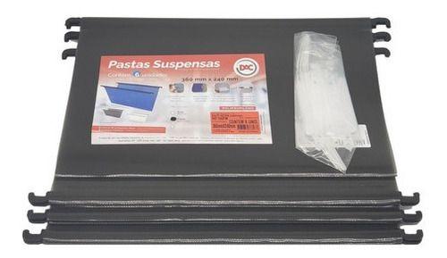 Imagem de Pasta Suspensa Plástica Fume Pacote 6 Unidades Dac