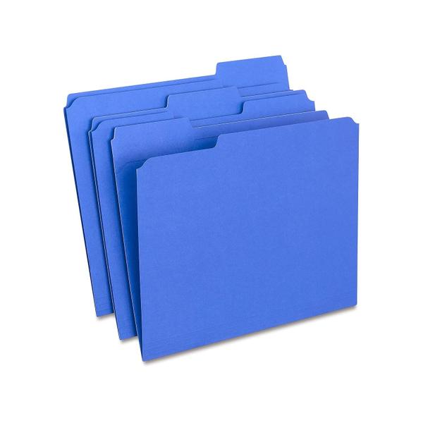 Imagem de Pastas de Arquivos Staples 508911 Coloridas com Abas Reforçadas - Azul