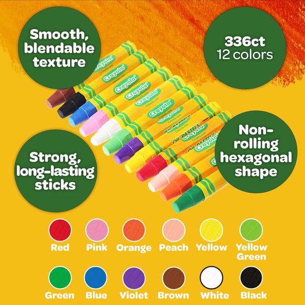 Imagem de Pastéis a óleo Crayola Classpack 336 ct 12 cores, 4 anos ou mais