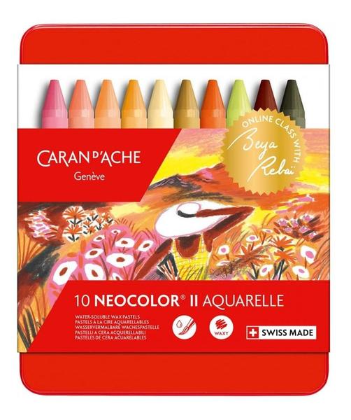 Imagem de Pastel Aquarelável Neocolor II Warm Caran D'ache 10 Cores