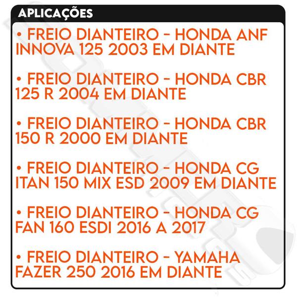 Imagem de Pastilha D Titan150 09/Fazer250 16 /Titan160 16/Cbr125 R/Cbr150R (Fj2090) - V51 - Valencia Brakes