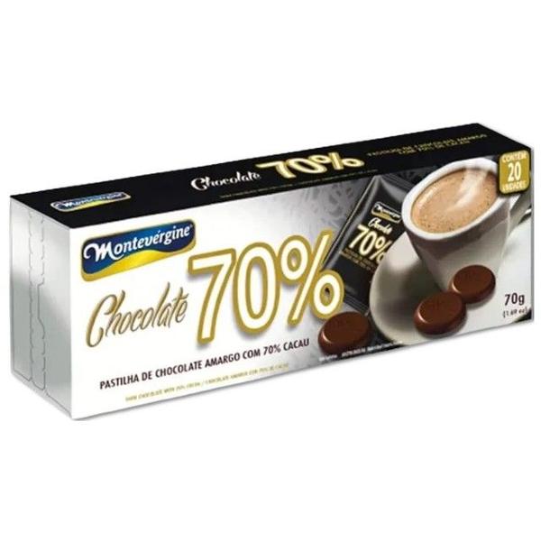 Imagem de Pastilha de Chocolate 70% Cacau Montevergine 70g