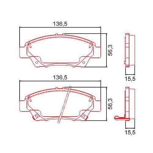 Imagem de Pastilha de Freio de Ceramica Dianteira Honda Fit 1.5 2015 2016 2017 2018 2019  Ex Lx Exl Dx