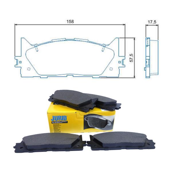 Imagem de Pastilha de Freio Diant. Jurid HQJ2276 Toyota Camry Cód.4490