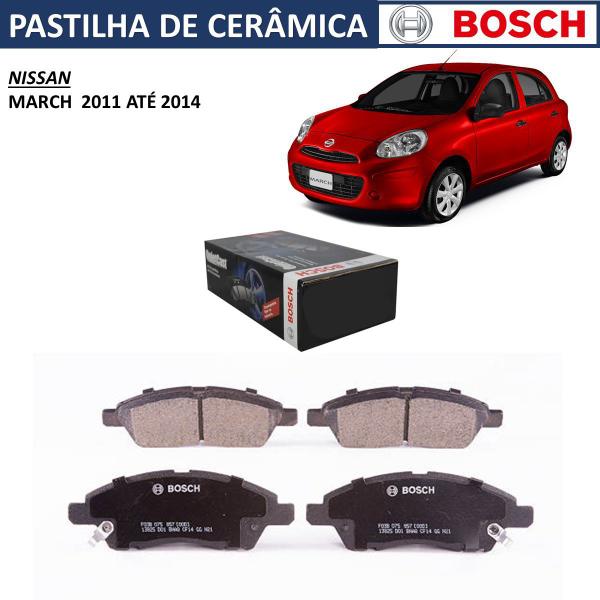 Imagem de Pastilha de freio dianteiro bosch nissan march 2012 até 2020