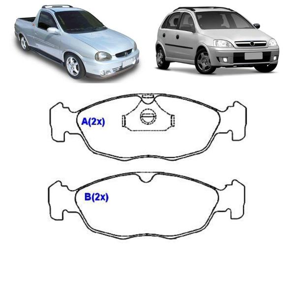 Imagem de Pastilha de Freio Dianteiro Chevrolet Corsa Celta Prisma Tigra SYL 1097