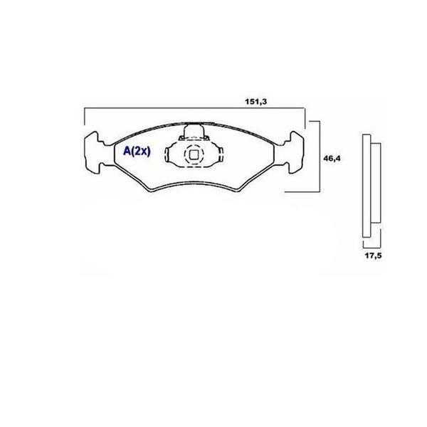 Imagem de Pastilha De Freio Dianteiro Ford Escort/ Courier/ Ka/ Sephia