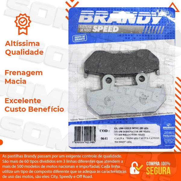 Imagem de Pastilha de Freio Dianteiro Honda Shadow 600 88-93/ Dominator 650 88-92 Brandy