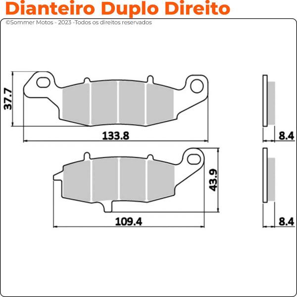 Imagem de Pastilha De Freio Dianteiro Kawasaki Er 6N 650 2006 A 2016